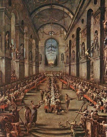 MAGNASCO, Alessandro The Observant Friars in the Refectory France oil painting art